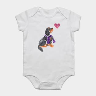 Watercolour Cavalier King Charles Spaniel Baby Bodysuit